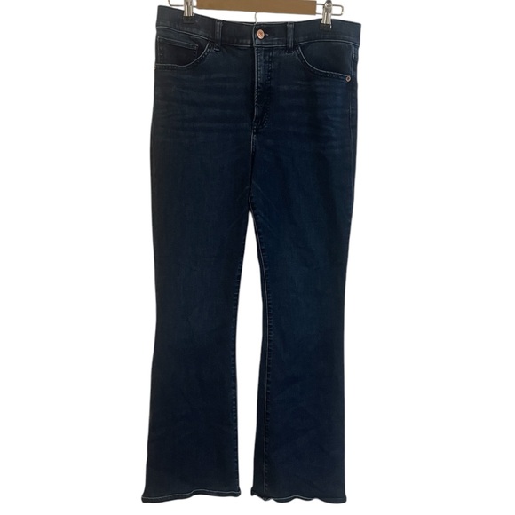 Express Womens Flare High Rise Stretch Hi Rise Jeans Size 10 R - Picture 1 of 13